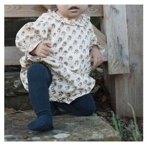 LALI Juniper Textured Floral Romper Size 9-12 Months Baby Girl Collar Riff Raff